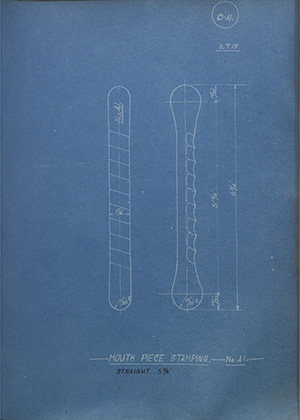 Mouth Piece Stamping - No41 - Straight 5 3/8