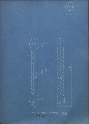 Mouth Piece Stamping - No47 - Straight 5 1/2