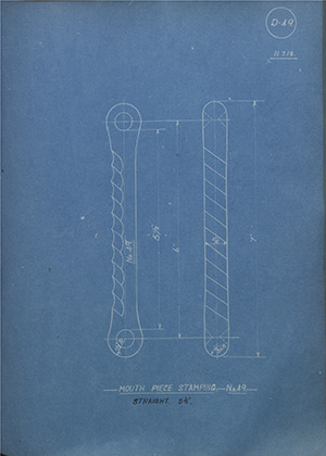 Mouth Piece Stamping - No49 - Straight 5 1/2