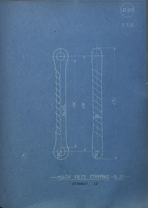 Mouth Piece Stamping - No50 - Straight 5 1/4