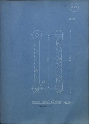 Mouth Piece Stamping - No55 - Straight 5