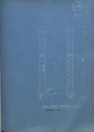 Mouth Piece Stamping - No59 - Straight 5 1/2