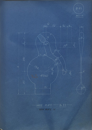 Name Plate - No82 - Hook Plate 1 1/2