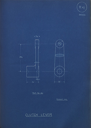 Norman Burton & Brothers 1611 Clutch Lever WH Tildesley Forging Technical Drawing