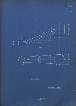 Norman Burton & Brothers 7473 Lever WH Tildesley Forging Technical Drawing