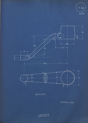 Norman Burton & Brothers 7475 Lever WH Tildesley Forging Technical Drawing