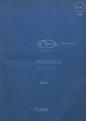 Norman Burton & Brothers B1027 Flange WH Tildesley Forging Technical Drawing