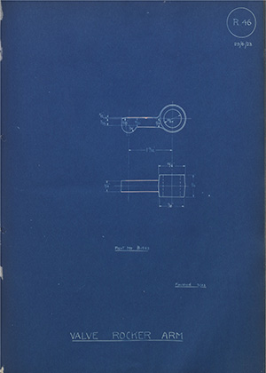 Norman Burton & Brothers B1583 Valve Rocker Arm WH Tildesley Forging Technical Drawing