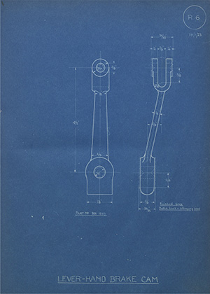 Norman Burton & Brothers BB1227 Lever-Hand Brake Cam WH Tildesley Forging Technical Drawing