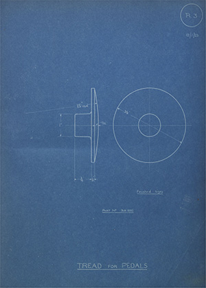 Norman Burton & Brothers BB895 Tread for Pedals WH Tildesley Forging Technical Drawing