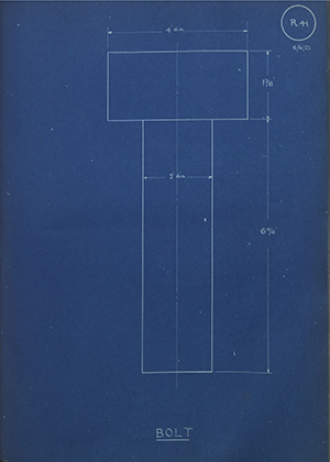 Norman Burton & Brothers Bolt WH Tildesley Forging Technical Drawing