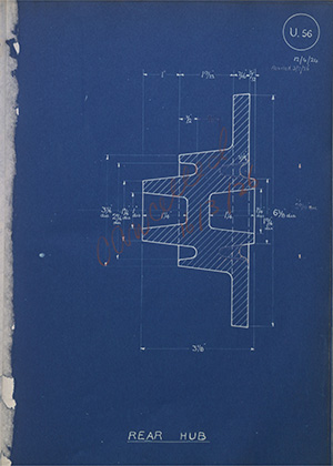 Norman Burton & Brothers Rear Hub WH Tildesley Forging Technical Drawing