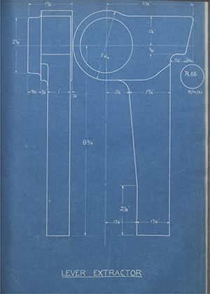 Overseas Handicrafts 'Panda' Works Lever Extractor WH Tildesley Forging Technical Drawing