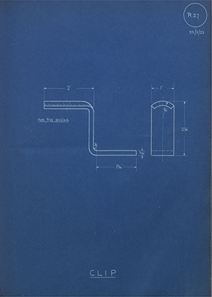 Parker Winder & Achurch Ltd Clip WH Tildesley Forging Technical Drawing