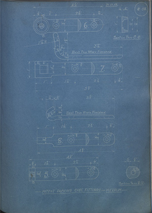 Patent Packing Case co Patent Packing Case Fittings - Medium WH Tildesley Forging Technical Drawing