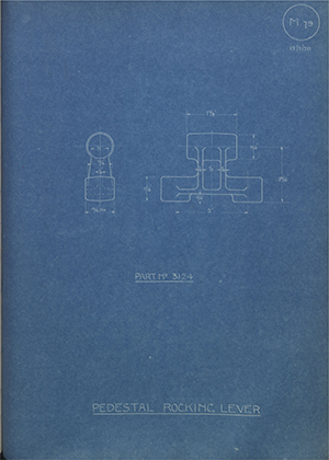 Phoenix Motors 3124 Pedestal Rocking Lever WH Tildesley Forging Technical Drawing