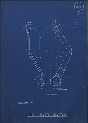 Phoenix Motors 5122 Pedal Lever - Clutch WH Tildesley Forging Technical Drawing