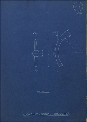 Phoenix Motors 7125 Lock Nut - Brake Adjuster WH Tildesley Forging Technical Drawing