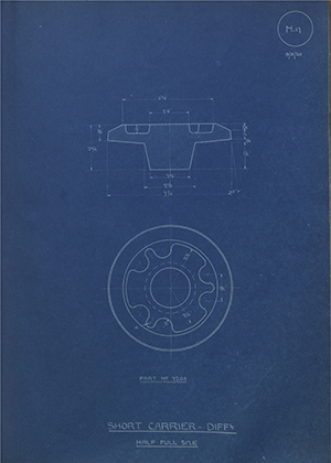 Phoenix Motors 7203 Short Carrier - Differential WH Tildesley Forging Technical Drawing