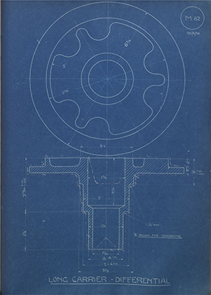 Phoenix Motors  Long Carrier - Differential WH Tildesley Forging Technical Drawing