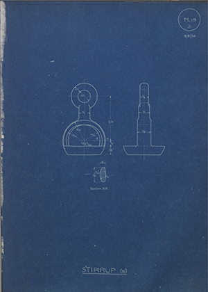 Phoenix Motors  Stirrup (B) WH Tildesley Forging Technical Drawing