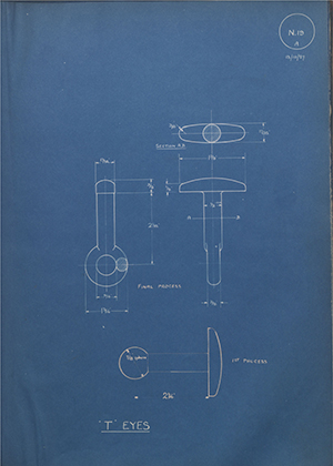 Phoenix Motors  T Eyes WH Tildesley Forging Technical Drawing