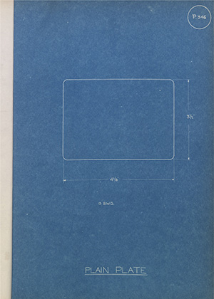 Plain Plate WH Tildesley Forging Technical Drawing