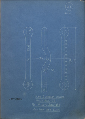 Plain & Ribbed Mouths WH Tildesley Forging Technical Drawing