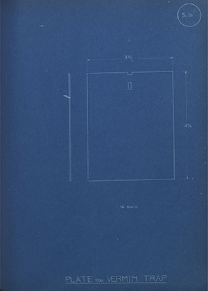 Plate for Vermin Trap WH Tildesley Forging Technical Drawing