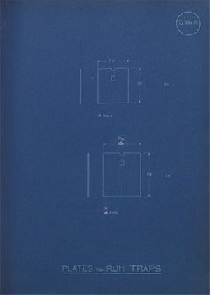 Plates for Run Traps WH Tildesley Forging Technical Drawing