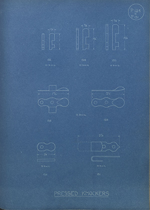 Pressed Knockers WH Tildesley Forging Technical Drawing