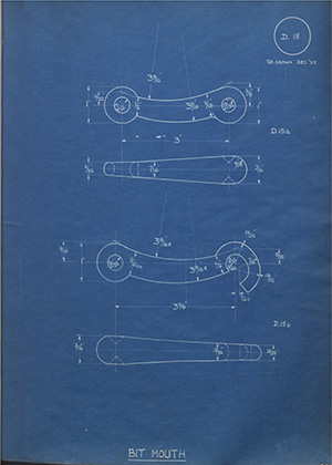 Reuben Craddock & Sons Ltd Bit Mouth WH Tildesley Forging Technical Drawing