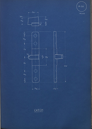 Reuben Craddock & Sons Ltd Catch WH Tildesley Forging Technical Drawing