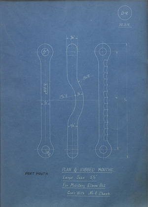 Reuben Craddock & Sons Ltd Plain & Ribbed Mouths WH Tildesley Forging Technical Drawing