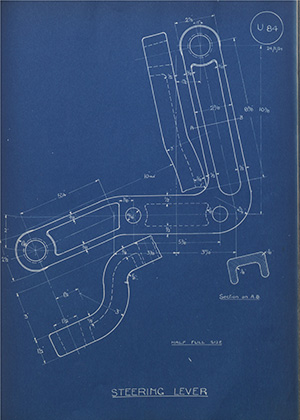 Richard Green Ltd Steering Lever WH Tildesley Forging Technical Drawing