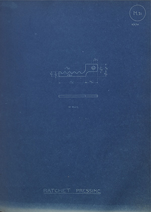 Samuel Hunter & Co Ratchet Pressing WH Tildesley Forging Technical Drawing