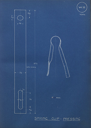 Scholefield Goodman & Sons Ltd Spring Clip Pressing WH Tildesley Forging Technical Drawing