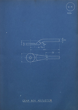 Sellman & Hill Ltd Gear Box Adjuster WH Tildesley Forging Technical Drawing