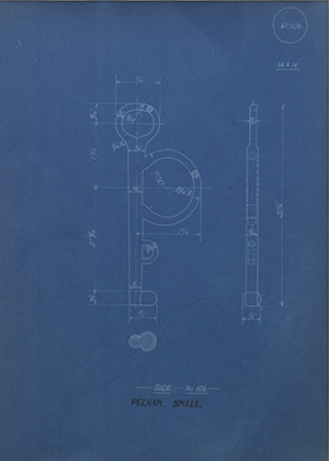 Side - No106 - Pelham - Small WH Tildesley Forging Technical Drawing