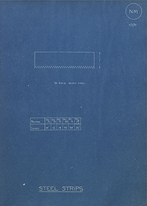 Sidney Russell Steel Strips WH Tildesley Forging Technical Drawing