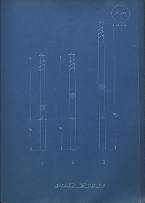 Silver & Edgington Jagged Spindles WH Tildesley Forging Technical Drawing