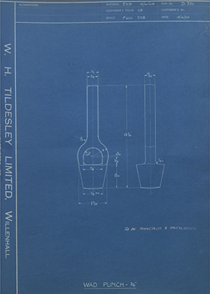 Smith Francis Tools LTD  Wad Punch - 3/4