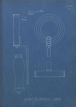 Spratts Patent Comb WH Tildesley Forging Technical Drawing