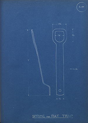 Spring for Rat Trap WH Tildesley Forging Technical Drawing