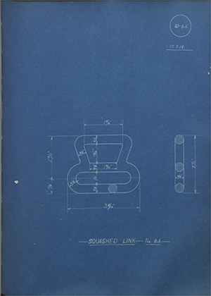 Squashed Link - No64 WH Tildesley Forging Technical Drawing