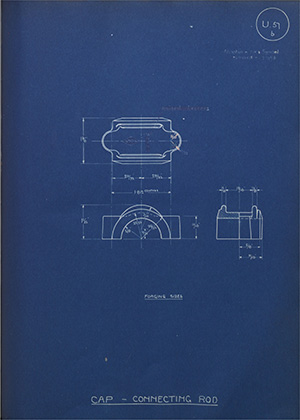 Stentophone Motor Accessories (1921) Ltd Cap - Connecting Rod WH Tildesley Forging Technical Drawing