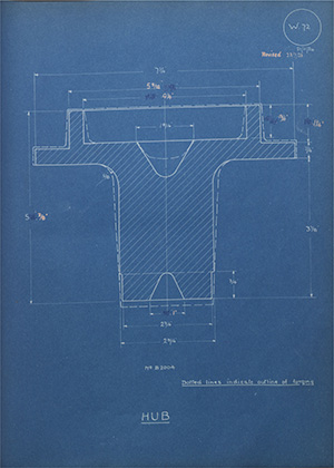 Stentophone Motor Accessories (1921) Ltd Hub WH Tildesley Forging Technical Drawing