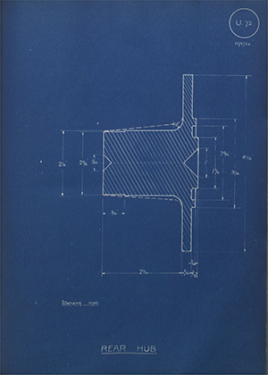 Stentophone Motor Accessories (1921) Ltd Rear Hub WH Tildesley Forging Technical Drawing