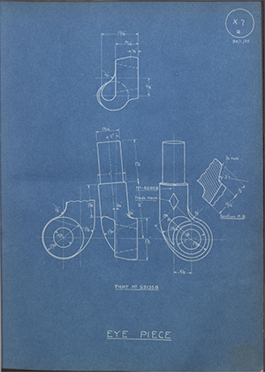 Stentophone Motor Accessories (1921) Ltd S2125B Eye Piece WH Tildesley Forging Technical Drawing