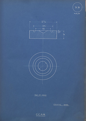 Stentophone Motor Accessories (1921) Ltd S2450 Gear WH Tildesley Forging Technical Drawing